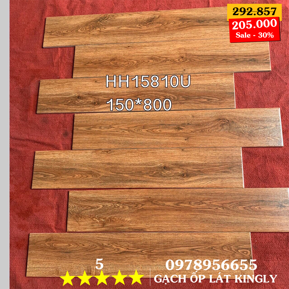 Gạch Thanh gỗ Trung quốc 15x80 HH15810U